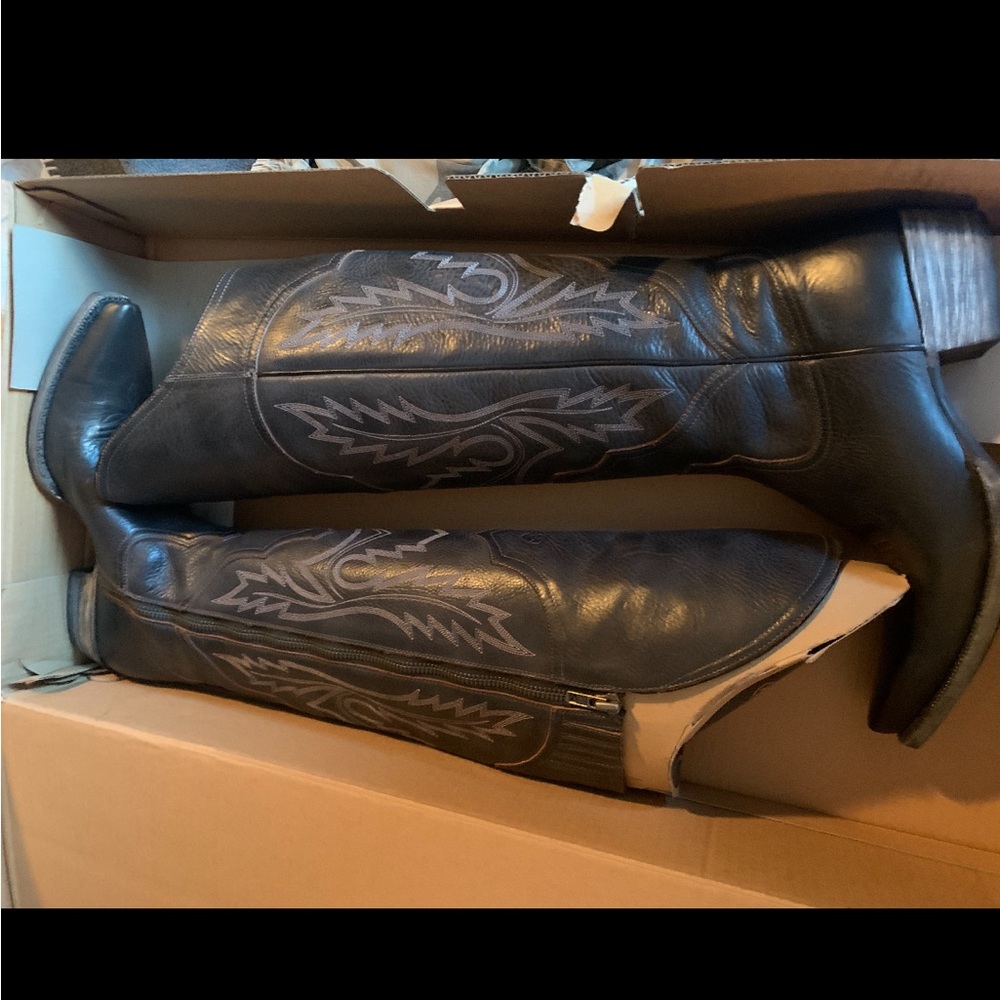 Ariat Murrieta Black Leather Cowboy Boots